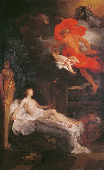 Jupiter en Semele, 1704 door Bon de Boulogne